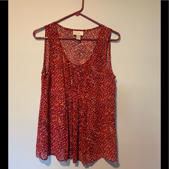 Loft Sleeveless Sheer Ladies Top - Picture 1 of 4